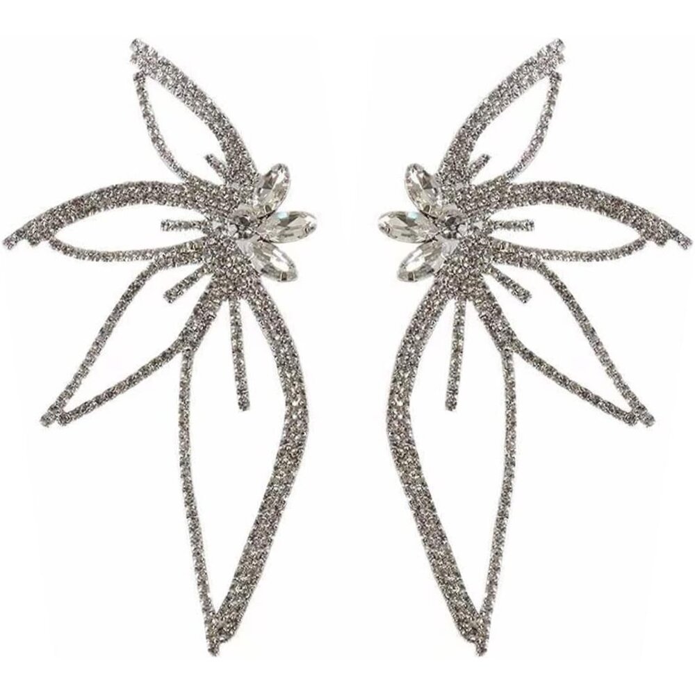 Dramatic Huge Butterfly Studs Earrings - Vintage … - image 1